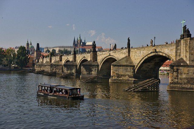Charles Bridge and Vltava River
